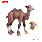 Oenux Simulation Wild Animals Toy Desert Camel Donkey Alpaca Antelope Elk Deer Model Action Figures PVC Decoration Kids Gift