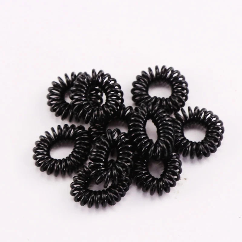 10PCS/Lot New 2cm Small Telephone Line Hair Ropes Girls Colorful Elastic Hair Bands Kid Ponytail Holder Tie Gum Hair Accessories