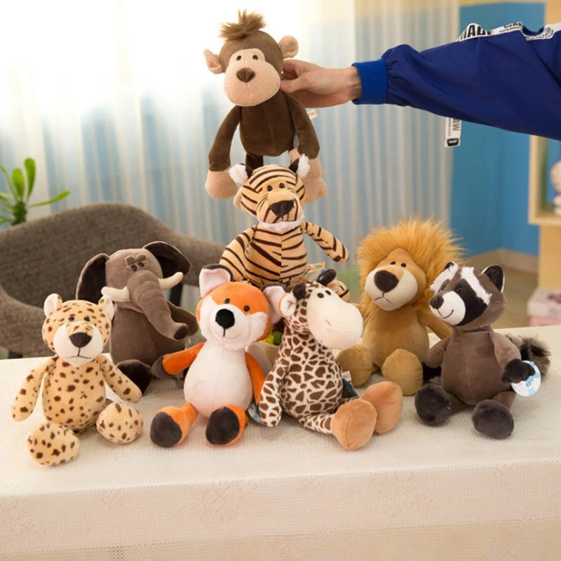 Stuffed Forest Animal Plush Toys – Lion, Tiger, Elephant & More