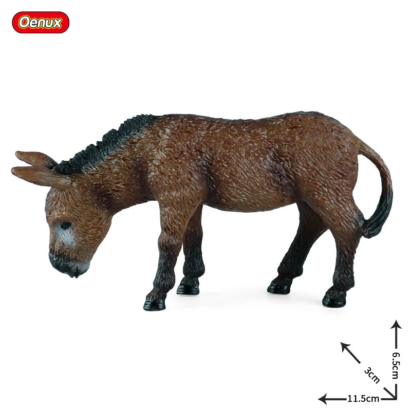 Oenux Simulation Wild Animals Toy Desert Camel Donkey Alpaca Antelope Elk Deer Model Action Figures PVC Decoration Kids Gift