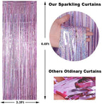 Gold Foil Curtain Fringe Pink For Backdrop Party Back Drop Photo Booth Wedding Graduations Birthday Christmas Event