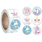Cute Cartoon Animal Unicorn Sticker Kids Reward Sticker Gift Decoration Label Teacher Encouragement Student Stationery Stickers