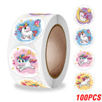 Cute Cartoon Animal Unicorn Sticker Kids Reward Sticker Gift Decoration Label Teacher Encouragement Student Stationery Stickers