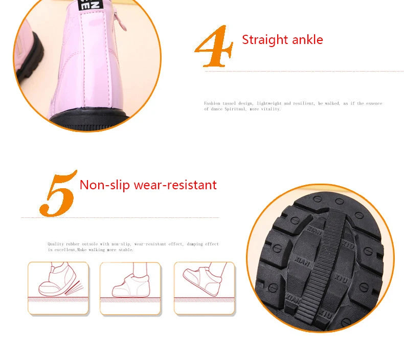 Kids Waterproof Snow Boots Plush Winter Shoes for Boys Girls