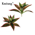 5 Fork 29cm Fake Plants Leaves Tropical Artificial Tree Leaf Small Vegetation Decorative Plant Wall For Home Bonsai Decoration