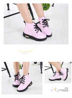 Kids Waterproof Snow Boots Plush Winter Shoes for Boys Girls