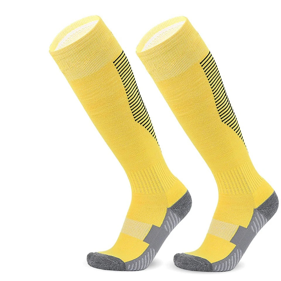 Loogdeel Soccer Socks Stretchy Compression Knee High Tube Socks Men Women Teens Kid Breathable Football Athletic Sports Socks