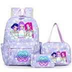 3Pcs/Set KPop Demon Hunter School Bags Girls Teens Rumi Mira Zoey Youth School Backpack Travel School Students Laptop Backpack