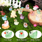 ~Glitter Miniature Resin Duck Mini Tiny Ducks for DIY Garden Micro Landscape Aquarium Potted Dollhouse Decoration Decor
