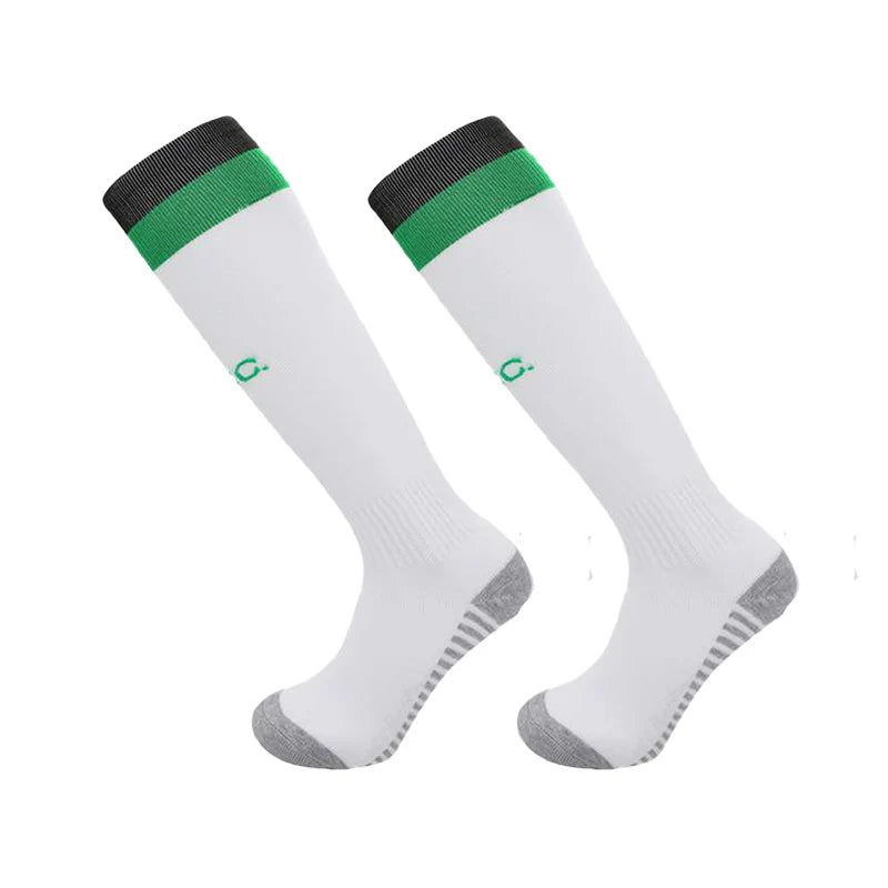 23-24 Season European Football Club Styles Children Adults Soccer Socks Boys Kid's Long Knee High Towel Bottom Sports Sock
