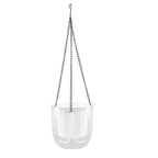 Transparent Hanging Basket Flower Pot for Lazy PeopleinsWind Self-priming Hydroponic Resin Large Diameter Fall-resistant Sunproo