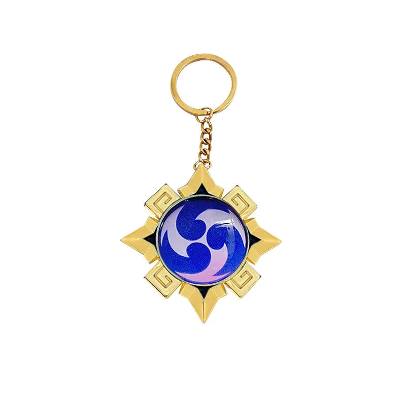Game Impact Natlan Visions Pendant Cosplay Fontaine Eye Of God DIY Backpack Keychains Halloween Transparent Glasses Women Gifts