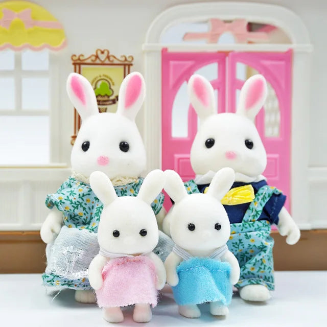 Forest Animal 1/12 Dollhouse Furniture Bedroom Kitchen Bathroom Set Miniature Simulation Dolls Accessories DIY Toys Girls