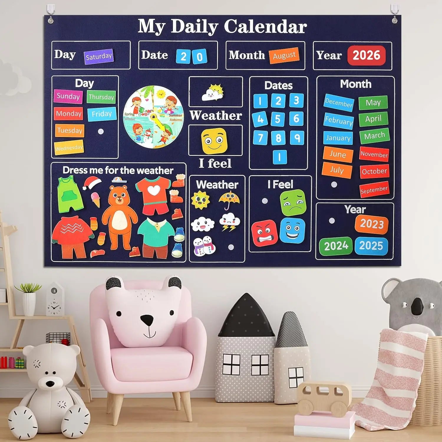 Farm Animals Felt Story Busy Board 4-in-1 Learning Activity Set