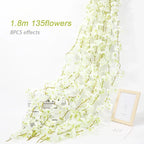 Pink Sakura Artificial Flowers Garland Cherry Blossoms Vines Garden Arch Decor Fake Flower Garland Wedding Party Home Decoration
