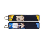 Anime Embroidery Keychain – Manga Key Fob & Car Keyring Accessory