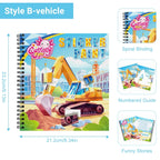 1/2PCS CutteeyFyry Sticker Book By Number Unicorn Stickers Paint Book For Kids Paint by Number Sticker Book Keep Kids Busy