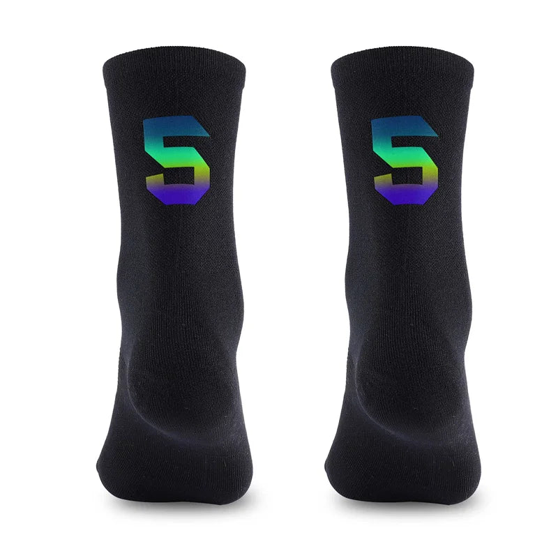 WEST BIKING Professional Cycling Breathable Socks Bicycle Racing Compression Socks Men Soccer Basketball Sports Reflective Socks