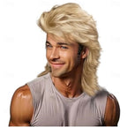 HAIRJOY Synthetic Hair Mullet Wigs for Men 70s & 80s Costume Party Synthetic Wigs