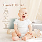 Wooden Baby Flower Shape Milestone Card Monthly Memorial Card Newborn Birthday Photography Accessories For Baby Birth Gift