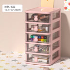 Clear Stacking Drawer Organizer - Multi-Tier PP Storage Box for Office/Beauty Products, Modular Desktop System (2-5 Layers)
