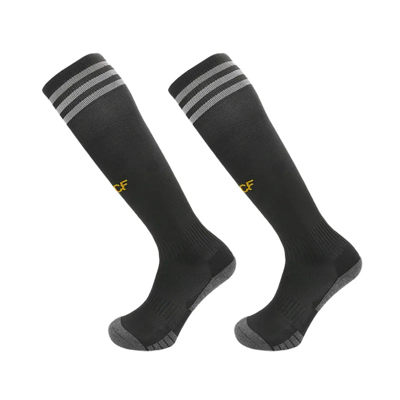 23-24 Season European Football Club Styles Children Adults Soccer Socks Boys Kid's Long Knee High Towel Bottom Sports Sock