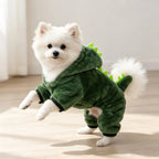 Pet Cat Dog Halloween Dog Clothes for Small Dogs Funny Dinosaur Cosplay Costume Winter Warm Cat Coat Fleece Hoodies Sweater