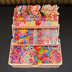 555pcs Girls Hair Accessories Set Colorful Butterfly Fashion Hair Clips Ties Elastic Bands for Daily Ponytail Fixation