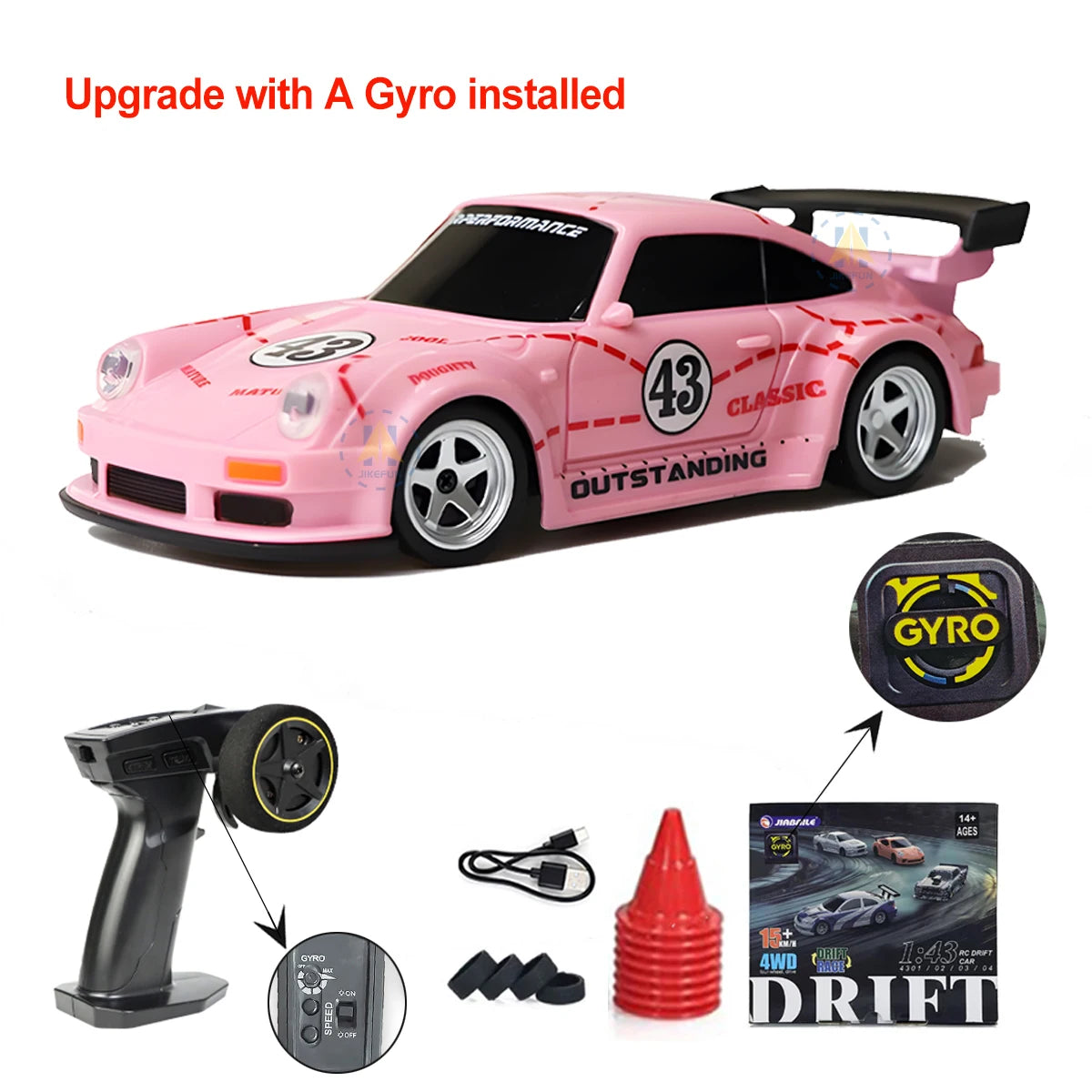 Gyro 4WD RC Drift Racing Car High-Speed Radio Control Toy