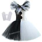 The Clown Costume Terrifier Art Girl Black White Fancy Tutu Dress Horror Joker Dress for Girls Halloween Carnival Party Costumes