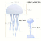 Bionic Jellyfish Night Light,USB Rechargeable with Voice Control,Dancing Tentacles,5 RGB Gradient,Floating Lamp,Bedroom Decor