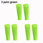 3 pairs New Football Socks Shin Pads Leg Cover Men Women Grip Cutsocks