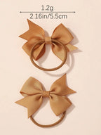 20Pcs/set 2.1inch Lovely Bowknot Hairband Ribbon Head Rope for Girls Boutique Headwear Kids Hair Accessories Gifts Wholesale