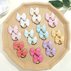 20/40/50 Pcs 2" Grosgrain Ribbon Pigtail Hair Bows Elastic Hair Ties Hair Bands Holders Hair Accessories for Baby Girls Infants