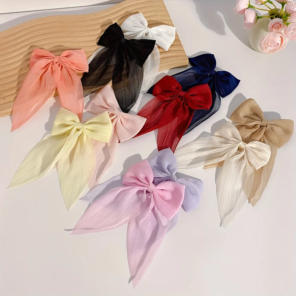11 pieces of sweet bow hairpins that do not hurt hair, cute and versatile