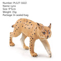 Realistic Simulated Forest Animal Lynx Model Solid Simulation Bobcat Wild Fox Model Action Figures Toys For Christmas Gifts