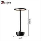 Aluminum Alloy Simple Decorative Lamp LED Night Light Infinitely Dimmable Atmosphere Retro Portable Rechargeable Touch Desk Lamp
