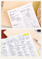 Portable Undated Planner – Weekly Monthly Daily Agenda Journal, Schedule Organizer Notepad for Office School, Stationery Gift for Students