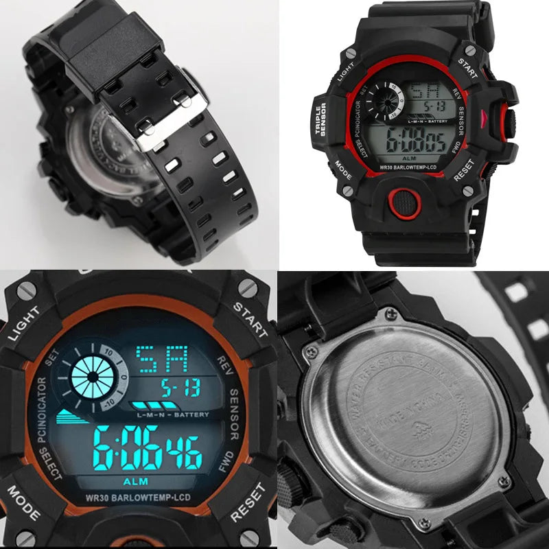 Men’s Digital Sports Watch – Waterproof Multifunction Military Watch