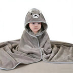 Baby Hooded Bath Towels Cartoon Animal Newborn Soft Towel Blanket Toddler Bathrobe Warm Sleeping Swaddle Wrap for Boys Girls