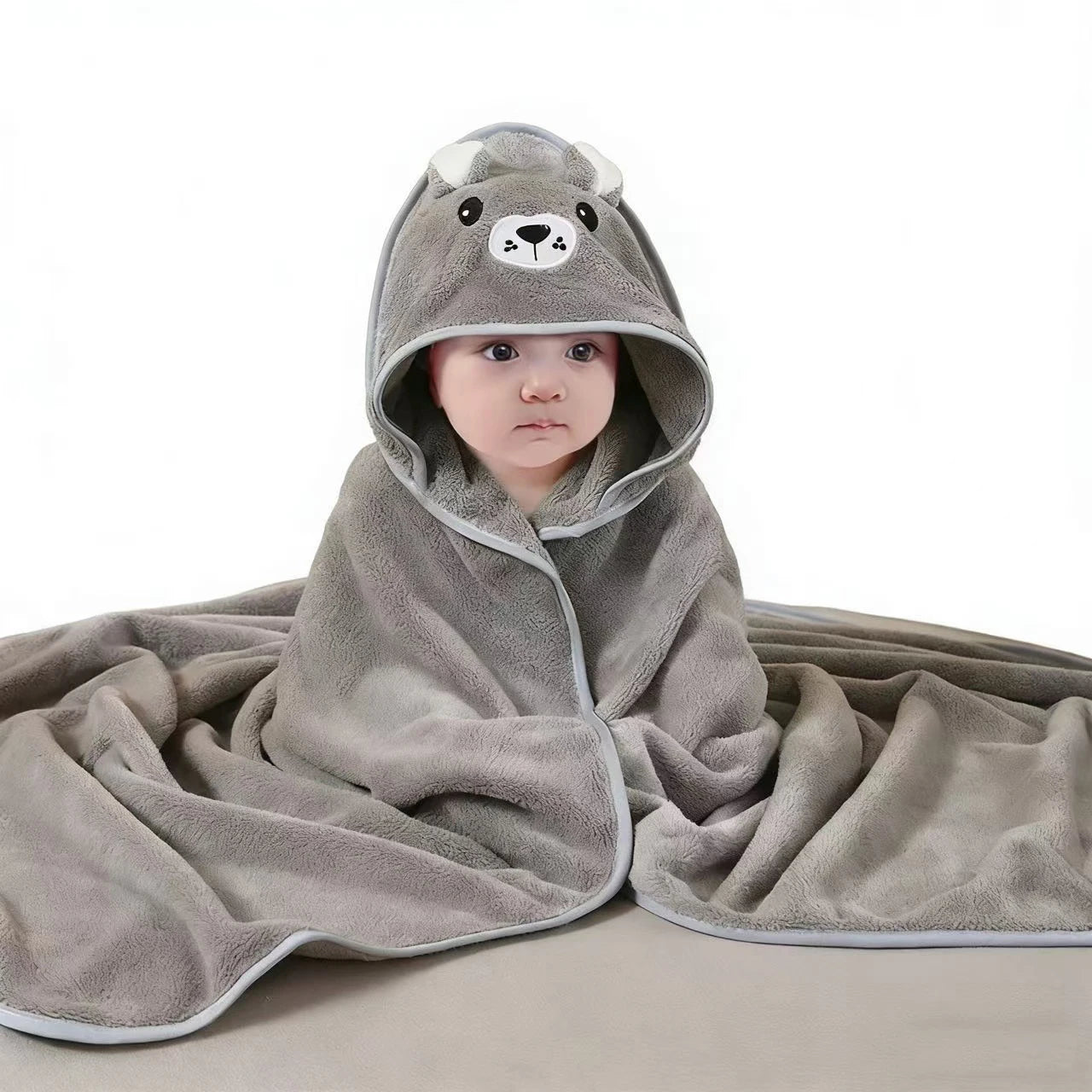 Baby Hooded Bath Towels Cartoon Animal Newborn Soft Towel Blanket Toddler Bathrobe Warm Sleeping Swaddle Wrap for Boys Girls