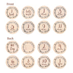 2Pcs Baby Wooden Balloon Milestone Cards Photography Accessories Baby Photography Shooting Props For Newborn Birthing Gifts
