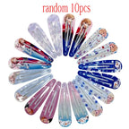 Random 5/10pcs Frozen Elsa Hair Clip Children's Cute Disney Hair Accessories Digital Printed Hair Clip Minimalist Birthday Gifts