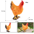 Oenux Farm Model Simulation Goose Duck Pig Hen Cow Horse Sheep Action Figures Poultry Animals Figurine Miniature Cute Kids Toy