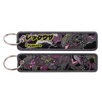 Japanese Anime Elf Monsters Keychain for Cars Backpack Key Holders Embroidery Keyrings Key Tag Jet Tag Accessories Gifts 1pcs