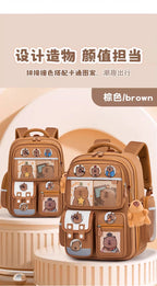 Capybara Children School Bags For Boys Girls Kids Alleviate Burden Protecting Spine Widen Straps School Backpack School Book Bag