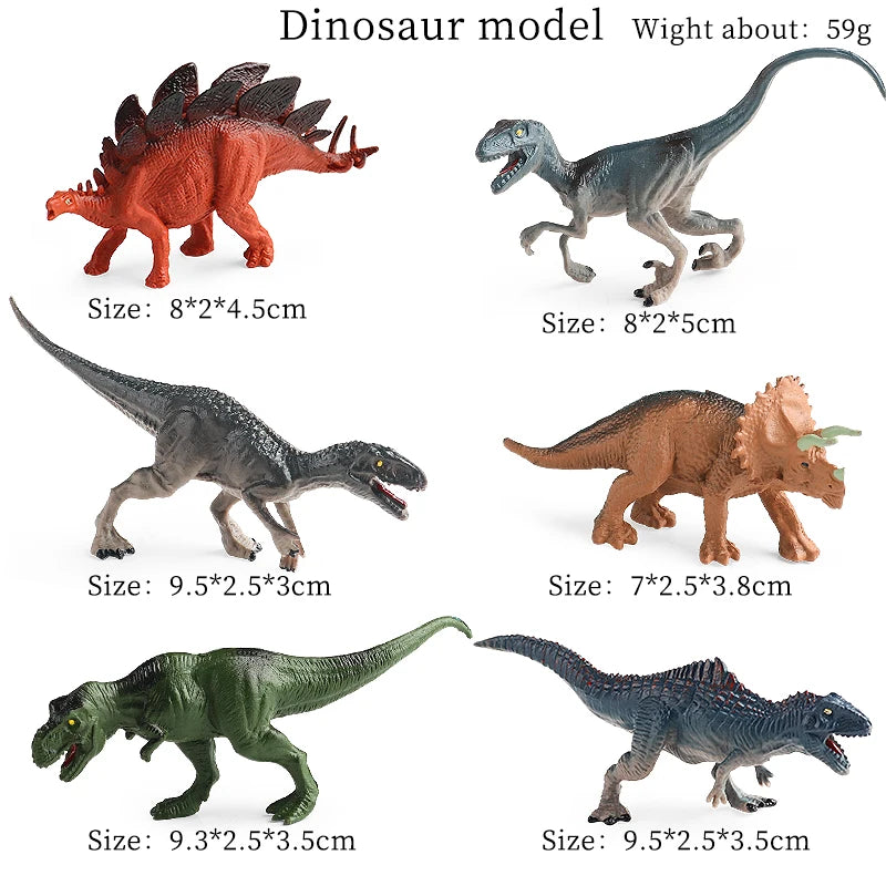 Oenux Mini Wild Forest Animals Insect Dinosaur Model Owl Fox Squirrel Hedgehog Fox Frog Figurines Cake Toppers Kid Toy Gift