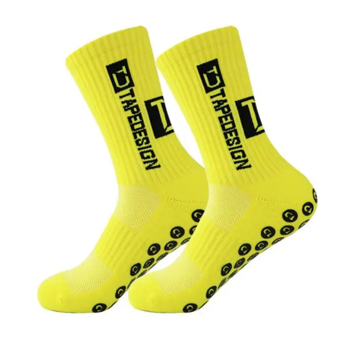 1 Pair Non Slip Soccer Socks Men Non Skid Grip Football Basketball Sport Cycling Socks 2025 New