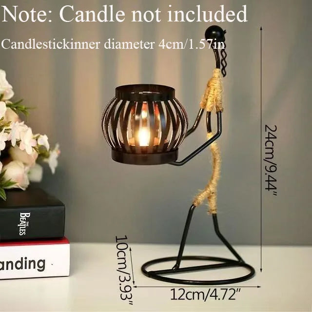 Nordic Metal Candlestick Abstract Character Sculpture Candle Holder Decors Handmade Figurines Home Decoration Art Gifts Hot 2025