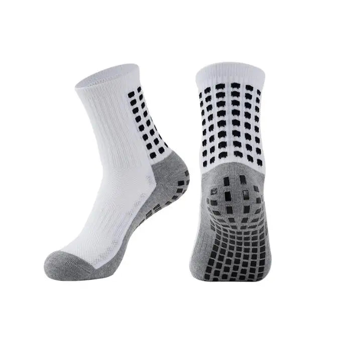 1 Pair Non Slip Soccer Socks Men Non Skid Grip Football Basketball Sport Cycling Socks 2025 New